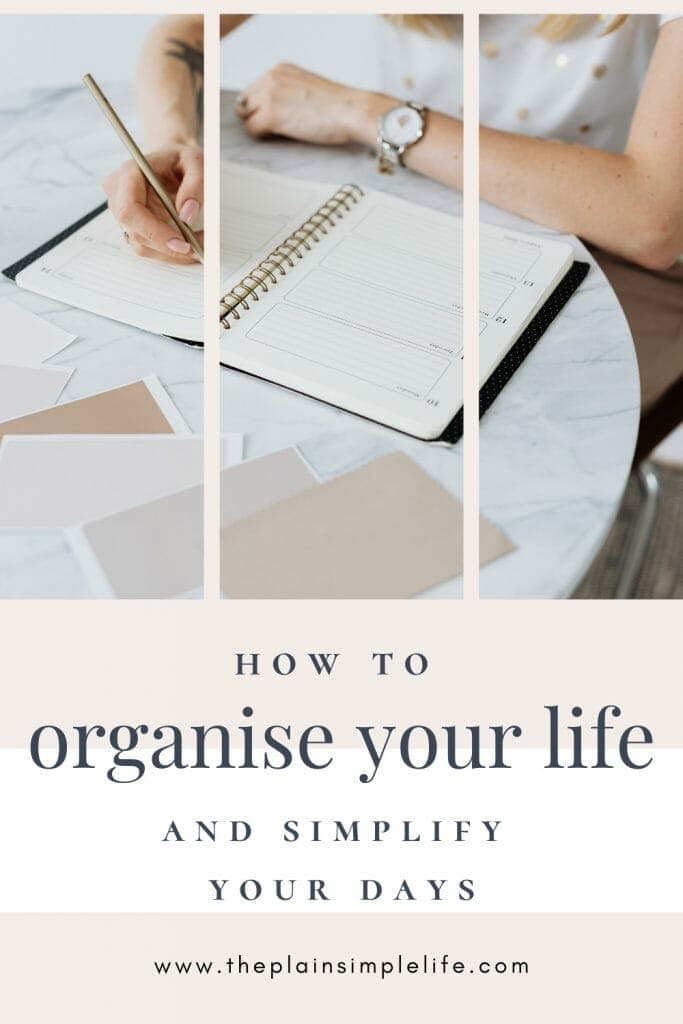 How to organise your life pin