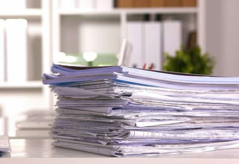 Paperwork - Organising paperwork