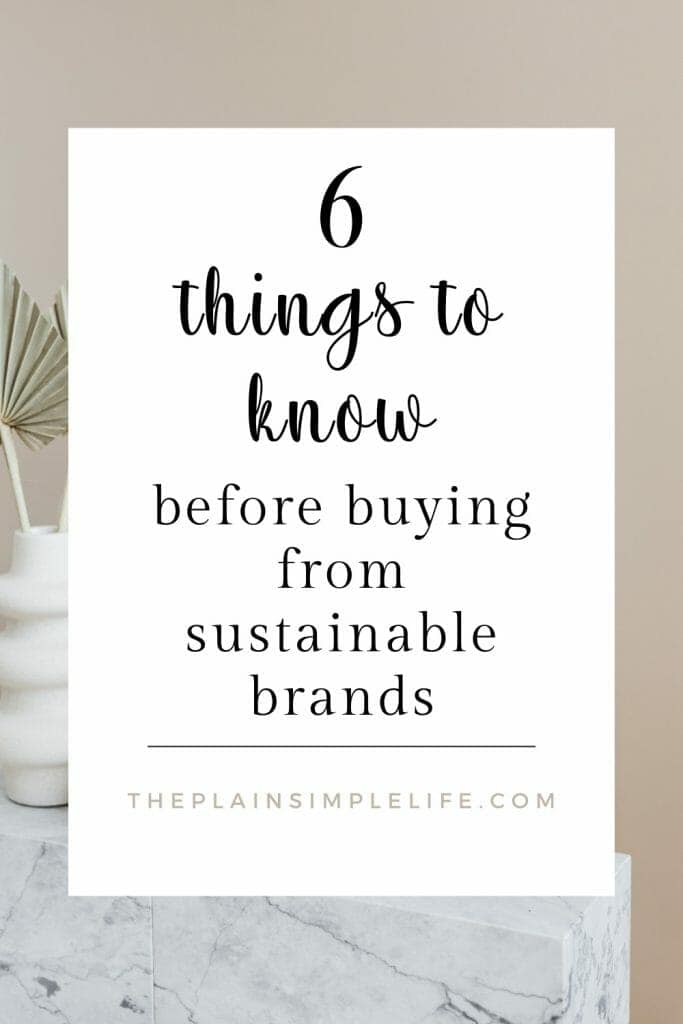6 things to know before buying from sustainable brands Pinterest Pin