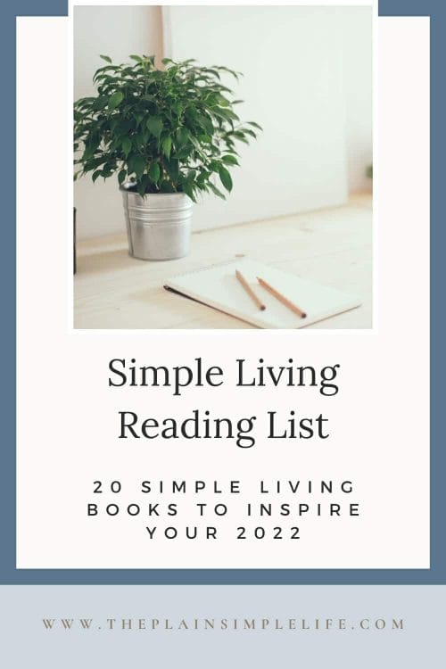 Simple Living Books Pinterest Pin