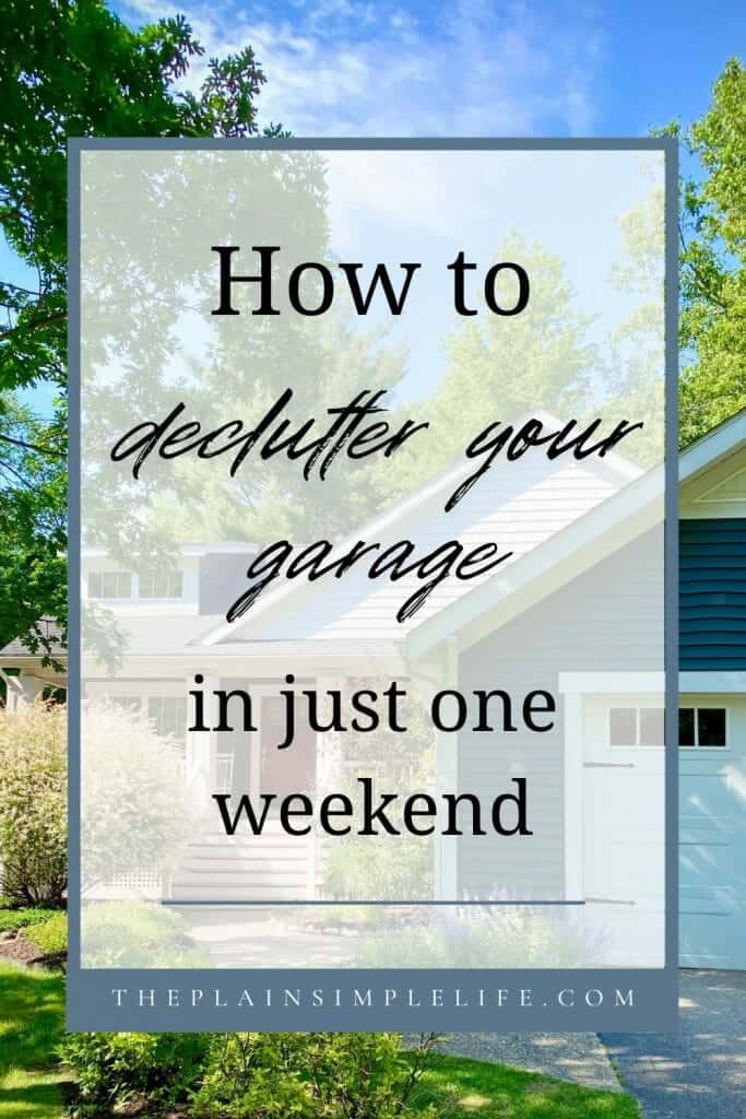 How to declutter your garage Pinterest Pin