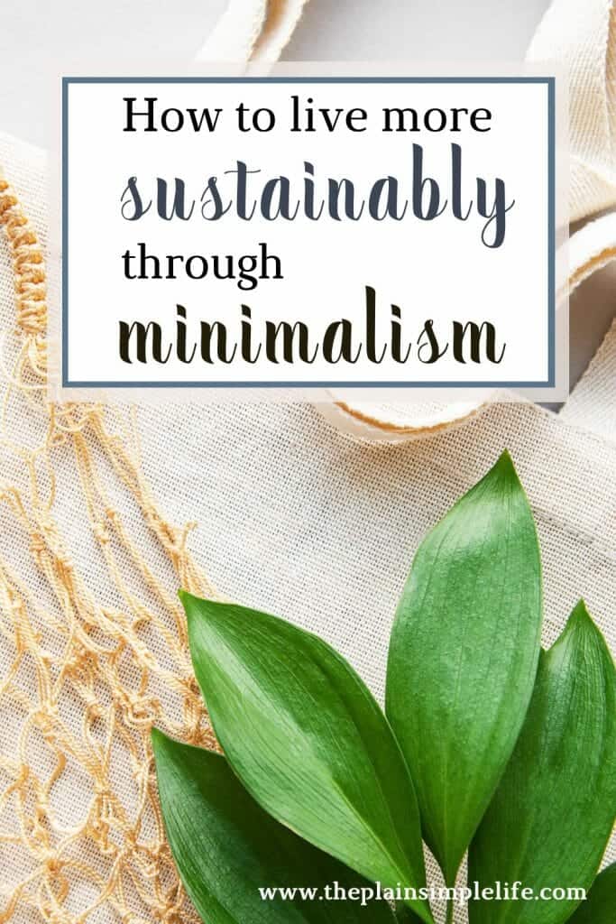 How to live more sustainably through minimalism pinterest pin