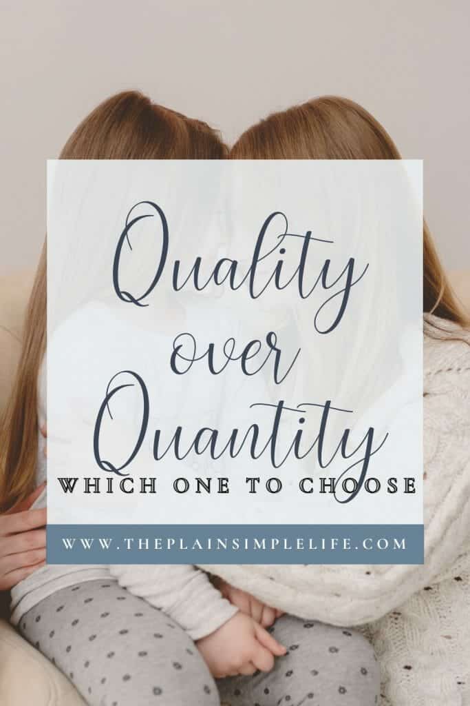 Quality over quantity pin