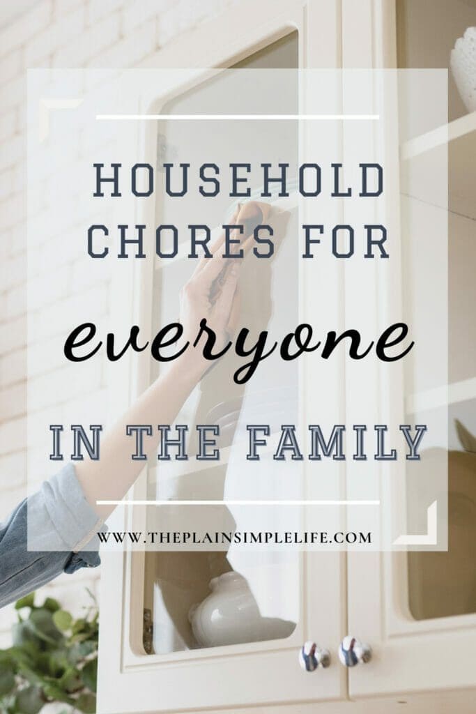 A list of household chores pin